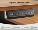 Escritorio eléctrico de pie en forma de L de 55 pulgadas con cajones y juegos de archivadores, escritorio ejecutivo para computadora de oficina en casa, escritura, estación de trabajo, nogal + negro 