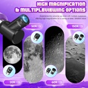 Telescopio para niños y adultos, 3.150 in de apertura, 19.685 in, telescopio astronómico profesional para adultos de alta potencia, telescopios de viaje portátiles para principiantes con trípode y adaptador, calcomanías, mochila 