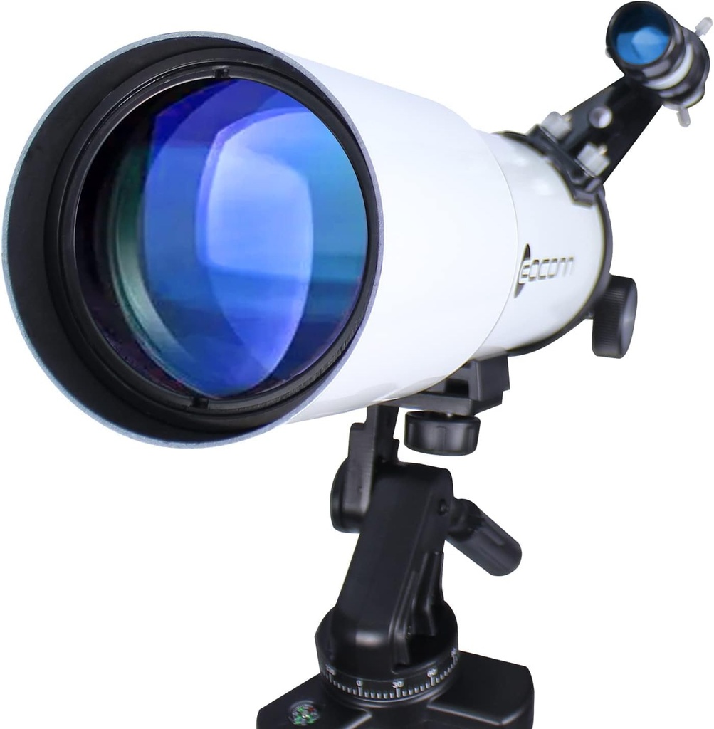 Telescopios para adultos de astronomía, telescopio refractor de 80 mm de apertura y 600 mm para niños y principiantes, telescopio compacto y portátil de viaje con mochila 