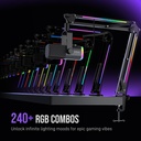 Kit de micrófono de juego FIFINE, micrófono dinámico XLR/USB para PC con brazo articulado para grabación de podcast, juego de micrófono RGB para transmisión, silencio con toque, control de mezcla 