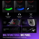 Kit de micrófono de juego FIFINE, micrófono dinámico XLR/USB para PC con brazo articulado para grabación de podcast, juego de micrófono RGB para transmisión, silencio con toque, control de mezcla 