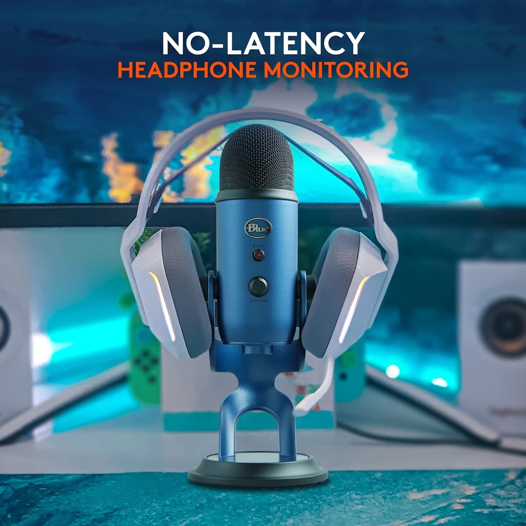 Logitech Creators Blue Yeti - Micrófono USB para juegos, transmisión, podcast, YouTube, Discord, PC, sonido de estudio, Plug & Play, azul medianoche 
