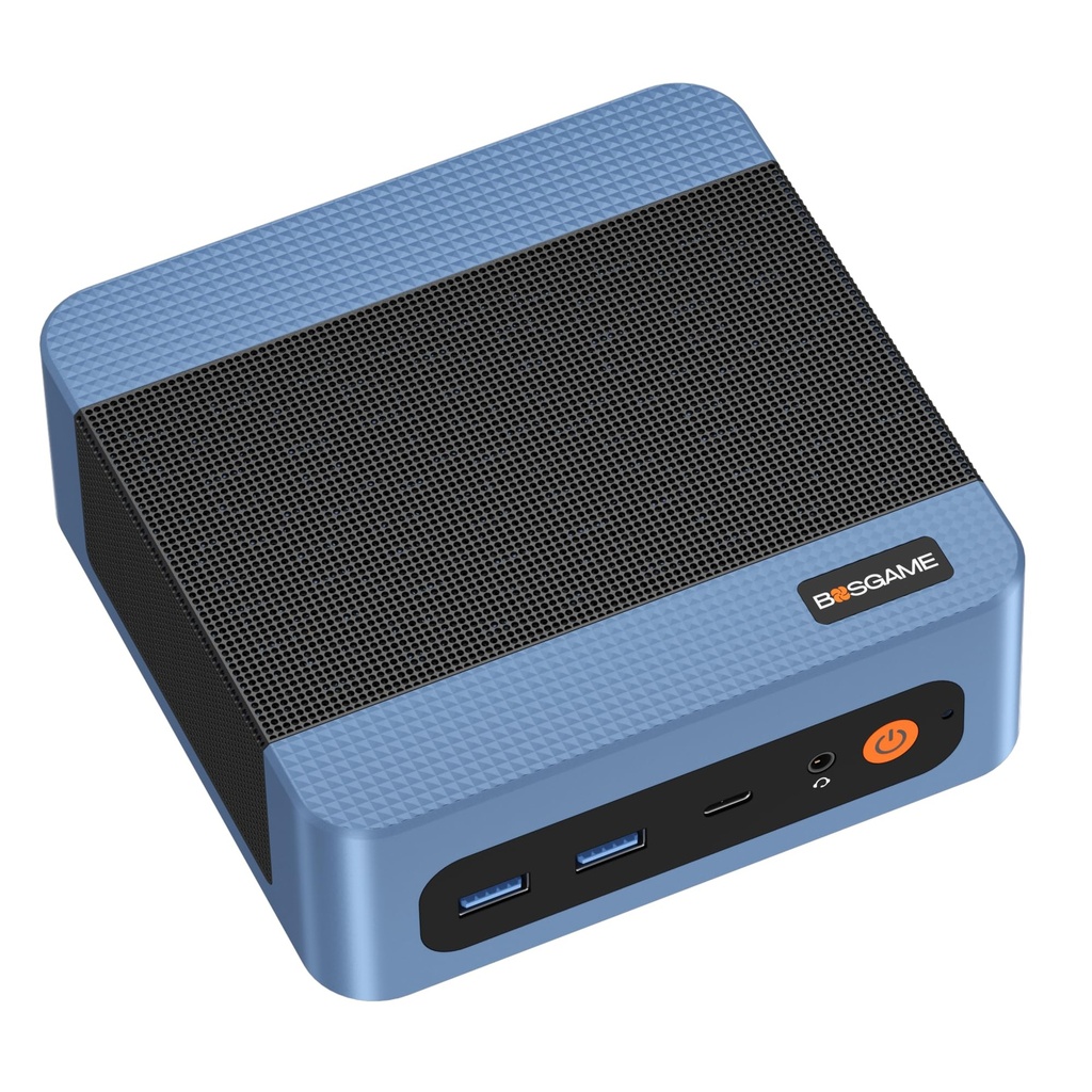 BOSGAME E2 Mini PC con AMD Ryzen 5 3550H, 16GB RAM 512GB NVMe SSD, pantallas triples vía USB-C y HDMI dual, Gigabit Ethernet, computadora de escritorio compacta para negocios, oficina y escuela