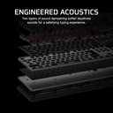 Teclado Mecánico Corsair K70 CORE RGB con reposamanos - Interruptores lineales rojos Corsair MLX prelubricados - Amortiguación de sonido - Dial de control de medios