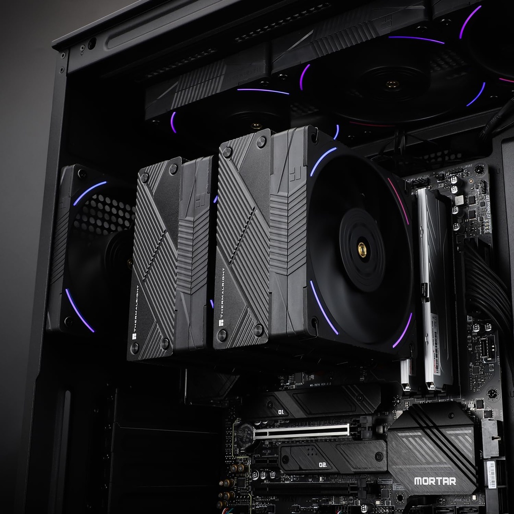 Thermalright Phantom Spirit 120 EVO - Enfriador de CPU, ventilador dual TL-K12 PWM, 7 tubos de calor de refrigeración de CPU, con velocidad de 2150 RPM, para AMD AM4 AM5/Intel