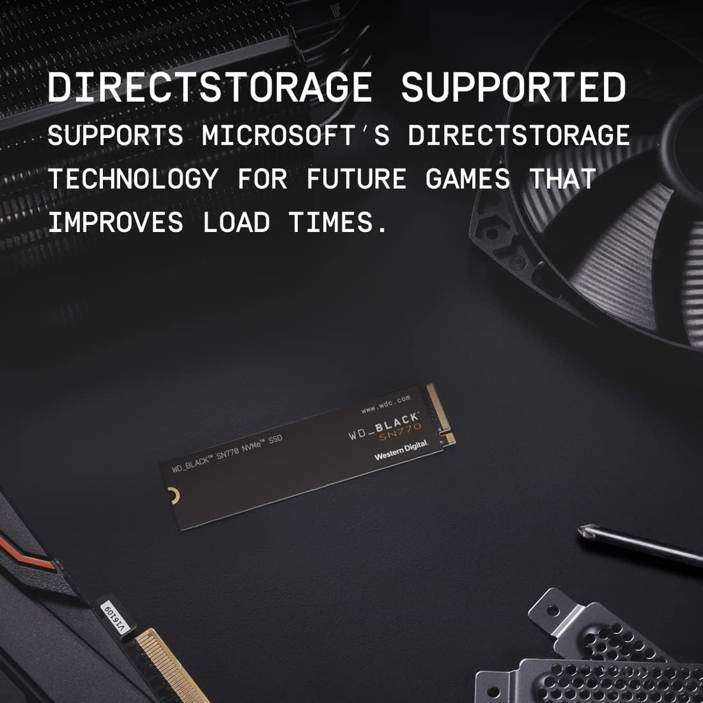 Western Digital WD_BLACK SN770 NVMe - Unidad interna de estado sólido SSD para juegos de 2 TB - Gen4 PCIe, M.2 2280, hasta 5,150 MB/s - WDS200T3X0E
