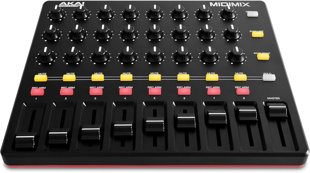 Akai Professional MIDImix consola mezcladora DAW de alto rendimiento USB (24 perillas / 16 botones / 8 reguladores de volumen)