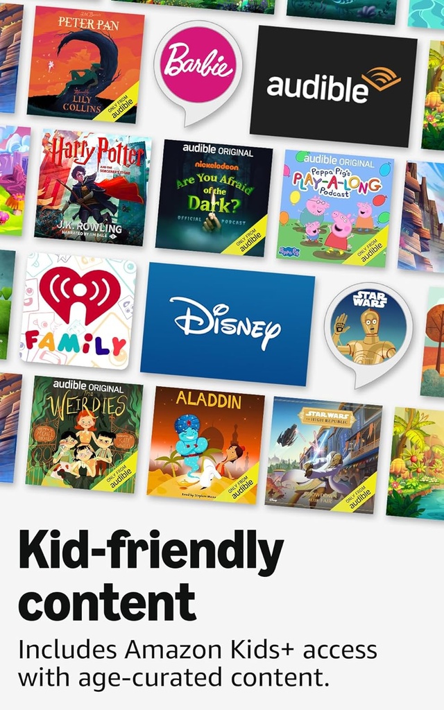 Amazon Echo Pop Kids (modelo más reciente), Creado para niños y con control parental, Avengers de Marvel