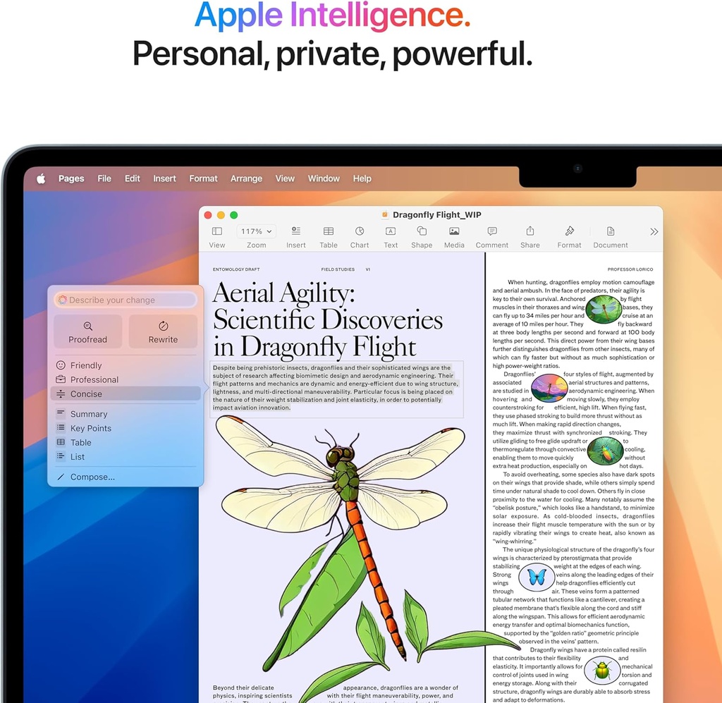 Apple Laptop MacBook Air 2025 de 15 pulgadas con chip M4: diseñada para Apple Intelligence, pantalla de retina líquida de 15.3 pulgadas, memoria unificada de 16 GB, almacenamiento SSD de 512 GB,