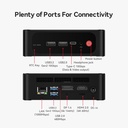 Beelink Mini PC SER5 MAX, AMD Ryzen 7 6800U (hasta 4.7 GHz, 8C/16T), mini computadora con 24 GB LPDDR5/500GB M.2 PCle4.0 SSD, compatible con pantalla triple, WiFi6, BT5.4, tipo C, LAN de 2.5 Gbps