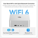 Beelink Mini PC, EQi13 Pro, Intel Core i7-13620H (10C/16T, hasta 4.9GHz), gráficos UHD de 13ª generación de 1.5 GHz, 32 GB de RAM 500 GB SSD Dual LAN Mini computadora/WiFi 6+BT5.2/Dual HDMI/PSU