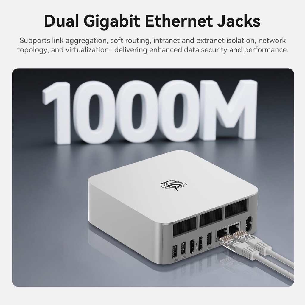 Beelink Mini PC, EQi13 Pro, Intel Core i7-13620H (10C/16T, hasta 4.9GHz), gráficos UHD de 13ª generación de 1.5 GHz, 32 GB de RAM 500 GB SSD Dual LAN Mini computadora/WiFi 6+BT5.2/Dual HDMI/PSU