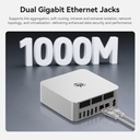 Beelink Mini PC, EQi13 Pro, Intel Core i7-13620H (10C/16T, hasta 4.9GHz), gráficos UHD de 13ª generación de 1.5 GHz, 32 GB de RAM 500 GB SSD Dual LAN Mini computadora/WiFi 6+BT5.2/Dual HDMI/PSU