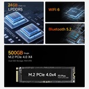 Beelink Mini PC AMD Ryzen 5 6600U, 24GB LPDDR5 500GB PCIE4.0 SSD, mini computadora con AMD Radeon 660M, Dual LAN/Dual 4K Display/USB3.2/WiFi6/BT5.2 / Hogar/Oficina/Gaming Micro PC