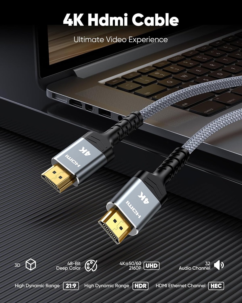 Cable HDMI Highwings 4K - 60Hz - 4,5Mts (15Pies) HDMI 2.0