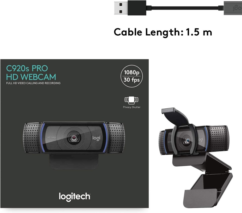 Camara Web Logitech C920s HD Pro