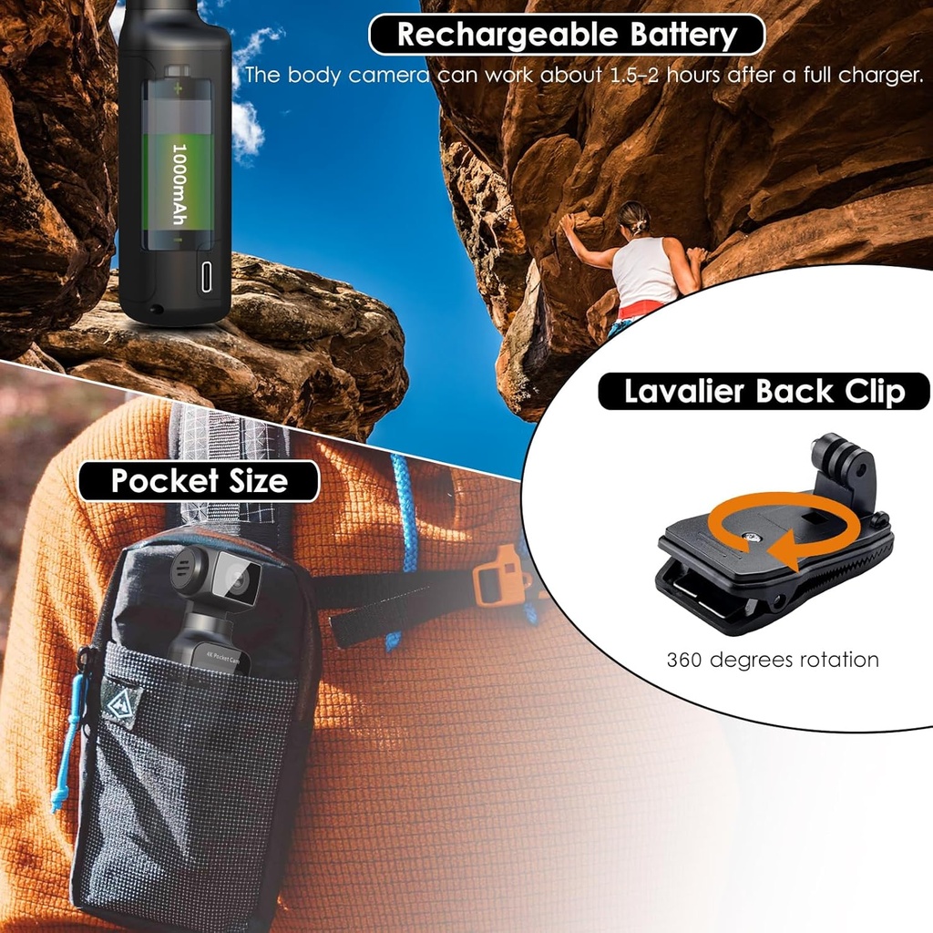 Cámara corporal 4K ZOMFOM