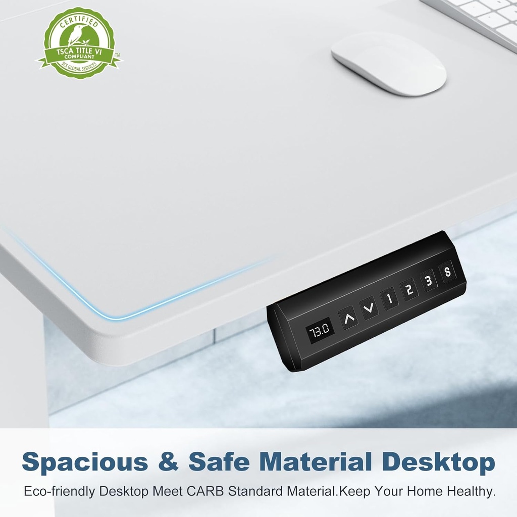 DUMOS Escritorio eléctrico de pie de 63 pulgadas de altura ajustable, estaciones de trabajo para computadora sentado o de pie, mesa de trabajo grande para computadora en casa, oficina, escritorios