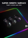 EASEMO Alfombrilla de mouse para juegos, RGB, XXL grande (35.4 x 15.75 x 0.16 pulgadas) con 7 colores LED, 11 modos de iluminación