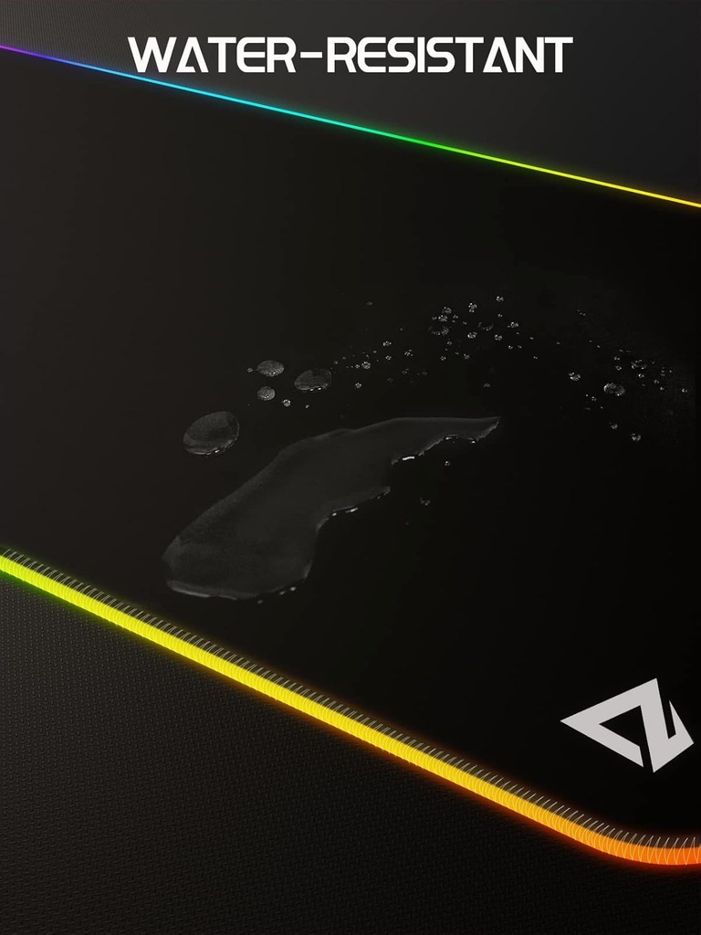 EASEMO Alfombrilla de mouse para juegos, RGB, XXL grande (35.4 x 15.75 x 0.16 pulgadas) con 7 colores LED, 11 modos de iluminación