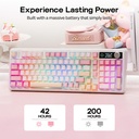 EPOMAKER TH99 PRO Teclado mecánico 96% con pantalla y perilla, 10000mAh, 2.4 GHz/BT, intercambio en caliente, controlador personalizado, retroiluminación RGB, tecla PBT, teclado inalámbrico para129,99