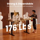 ErGear - Escritorio eléctrico - altura ajustable - 55 x 28 pulgadas (marrón vintage)