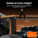 ErGear - Escritorio eléctrico - altura ajustable - 55 x 28 pulgadas (marrón vintage)