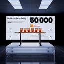 ErGear - Escritorio eléctrico - altura ajustable - 55 x 28 pulgadas (marrón vintage)