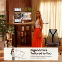 ErGear - Escritorio eléctrico - altura ajustable - 55 x 28 pulgadas (marrón vintage)