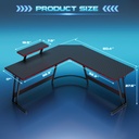 Escritorio Gamer Homall - En Forma de L de 51" - 130x50cm