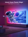 Govee Envisual - Retroiluminación LED T2 para TV con cámaras duales, tira de luces LED RGBIC Wi-Fi de 11.8 pies para televisores de 55 a 65 pulgadas, cuentas de luz de doble tira, para decoración del