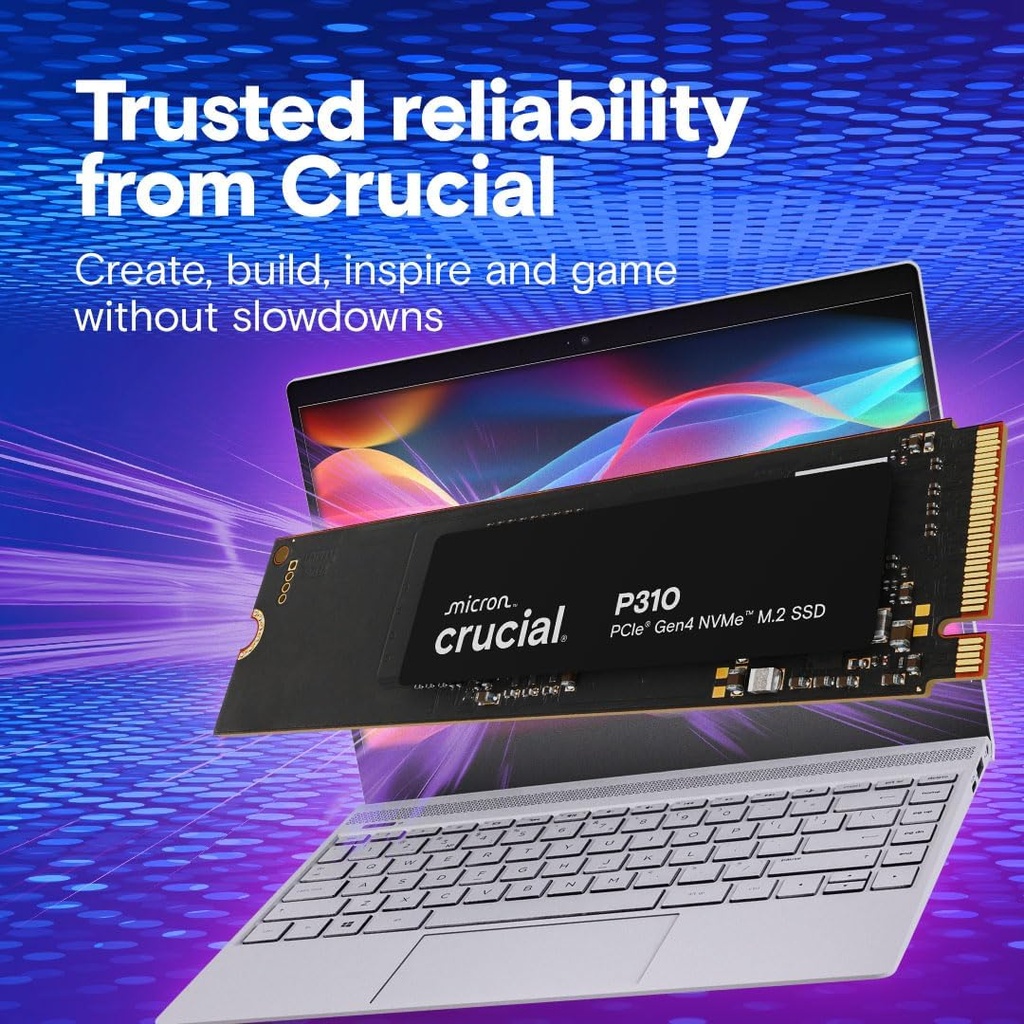 Crucial P310 1TB 2280 PCIe Gen4 3D NAND NVMe M.2 SSD – Hasta 7,100 MB/s – Cambio hasta Gen4, con oferta Acronis, unidad interna de estado sólido (PC) – CT1000P310SSD801
