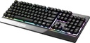 MSI Teclado para juegos con retroiluminación RGB dedicado teclas de acceso rápido anti-fantasma resistente al agua Vigor GK20