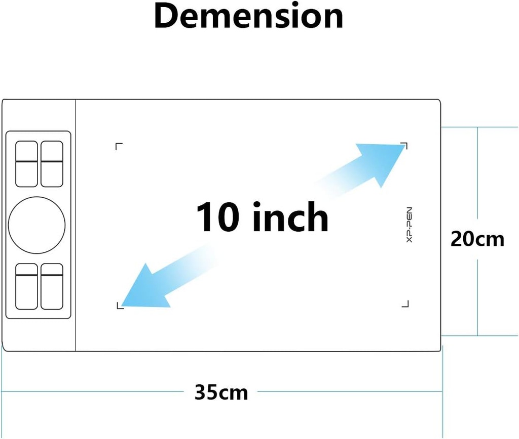 Tableta de dibujo ultrafina, XP PEN Deco Pro Medium 11 x 6 pulgadas
