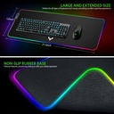 Tapete para mouse para videojuegos RGB para teclado de computadora, 31.5 x 12 pulgadas de Blade Hawks