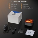 DreamFire Mini PC Alder Lake-N95 (hasta 3.4GHz) 4 núcleos 4 hilos, Minicomputadoras 8GB DDR5 256GB M.2 SSD, Mini PC con soporte Dual Lan, pantalla triple 4K/USB3.0/WiFi 5/Bluetooth 5.0/VESA/para el hogar