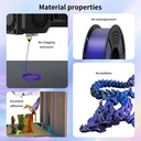 GIANTARM Filamento PLA de seda tricolores, filamento brillante para impresora 3D de 0.069 in +/-0.001 in, carrete de 2.2 libras, embalaje al vacío (rojo+dorado + negro) 