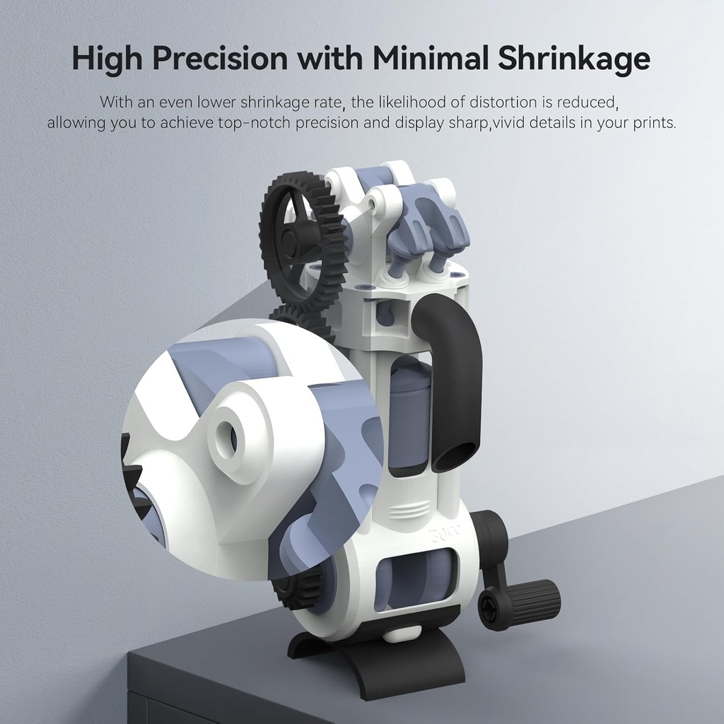 ANYCUBIC Tecnología de resina de 2ª generación, resina tipo ABS 2.0, resina para impresora 3D con alta dureza, detalles más precisos, bajo olor, amplia compatibilidad para todas las impresoras 3D de 1KG