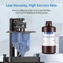 Paquete de resina para impresora 3D ANYCUBIC, resina de curado UV SLA de 405 nm con alta precisión y curado rápido y excelente fluidez para impresión 3D LCD (4 paquetes * 1 kg gris, 4 kg en total) 