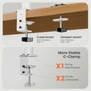 ErGear Soporte de monitor doble totalmente ajustable para 2 pantallas de hasta 32 pulgadas