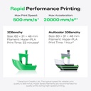 Creality Impresora 3D K2 SE, impresión de alta velocidad de 19.685 in/s, compatible con impresión 3D multicolor CFS, construcción de metal sólido, nivelación automática, extrusora de accionamiento directo, boquilla de intercambio rápido, tamaño de impresión de 220 × 215 × 9.646 in 