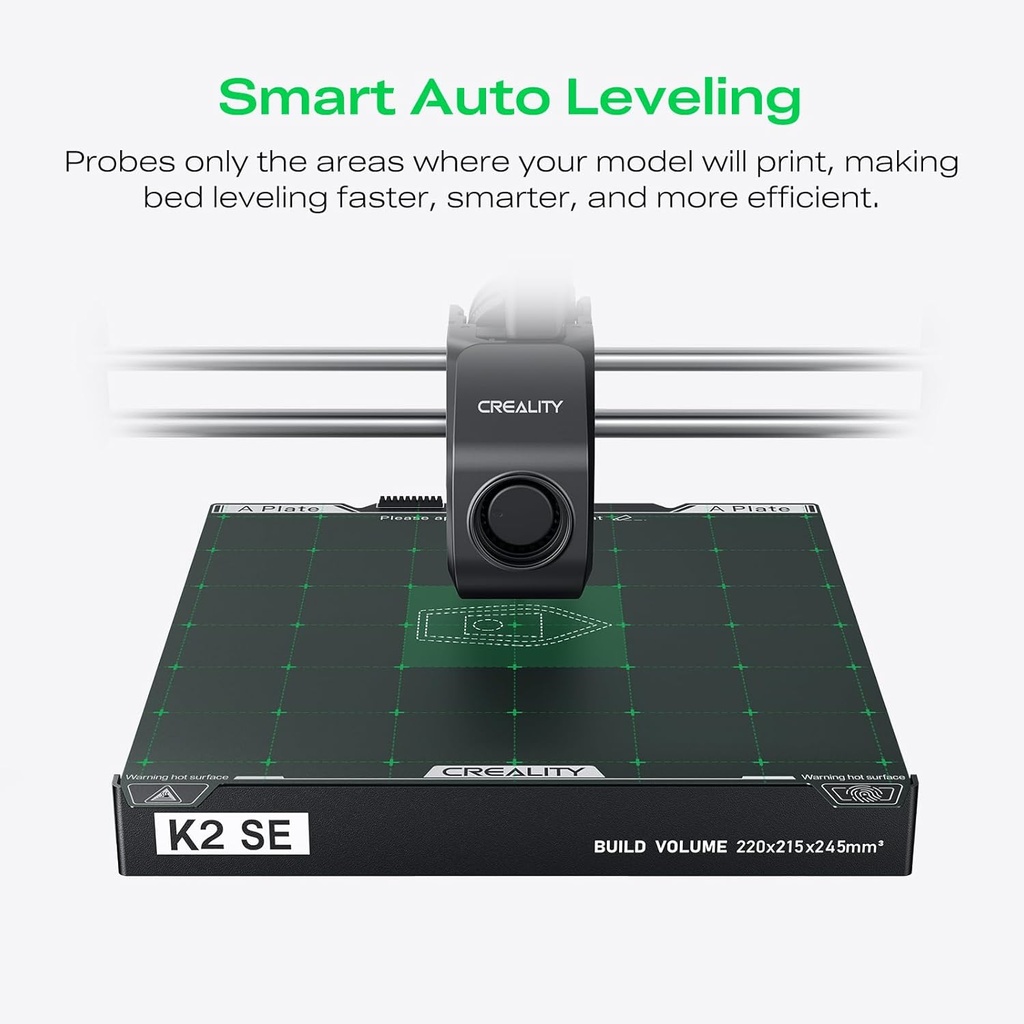 Creality Impresora 3D K2 SE, impresión de alta velocidad de 19.685 in/s, compatible con impresión 3D multicolor CFS, construcción de metal sólido, nivelación automática, extrusora de accionamiento directo, boquilla de intercambio rápido, tamaño de impresión de 220 × 215 × 9.646 in 