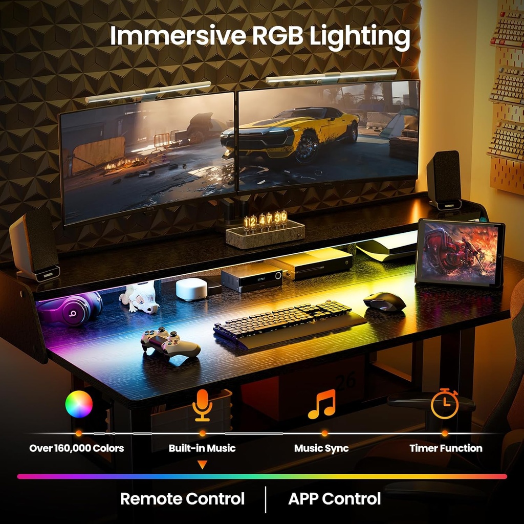 Escritorio Electrico Altura Ajustable ErGear - 48"x24" - Negro ()