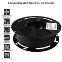 Filamento de ácido poliláctico para impresora 3D, filamento de ácido poliláctico GIANTARM de 1.75mm, precisión dimensional +/- 0.02mm, carrete de 2.2 lbs, embalaje al vacío, apto para la mayoría de impresoras 3D, negro oscuro 