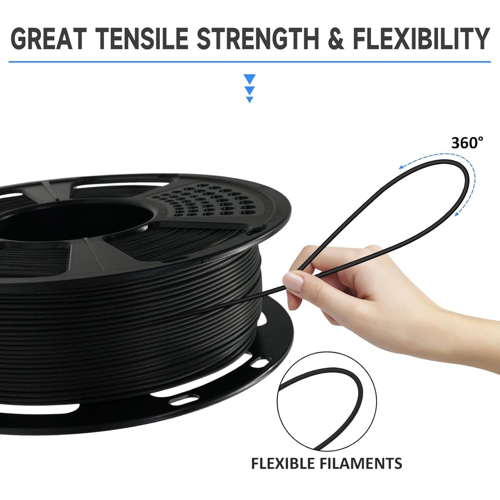 Filamento de ácido poliláctico para impresora 3D, filamento de ácido poliláctico GIANTARM de 1.75mm, precisión dimensional +/- 0.02mm, carrete de 2.2 lbs, embalaje al vacío, apto para la mayoría de impresoras 3D, negro oscuro 