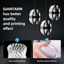 GIANTARM Filamento de ácido poliláctico transparente, carrete de 1.75mm de PLA transparente de 1kg (2.2lbs), filamento para impresora 3D con embalaje al vacío color Pla 