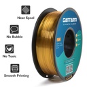 GIANTARM Filamento para impresora 3D, filamento PLA de seda dorada, carrete de 1Kg (2.2lbs), precisión dimensional de 1.75mm +/- 0.03mm, filamento para impresión 3D Color oro 