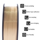 GIANTARM Filamento de impresora 3D, filamento PLA blanco hueso, carrete de 2.2 libras, precisión de dimensión de 0.069 pulgadas +/- 0.001 pulgadas, filamento de impresión 3D