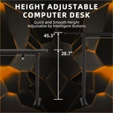 Escritorio Electrico Altura Ajustable FURMAX - 55"x24" - Negro (4046)