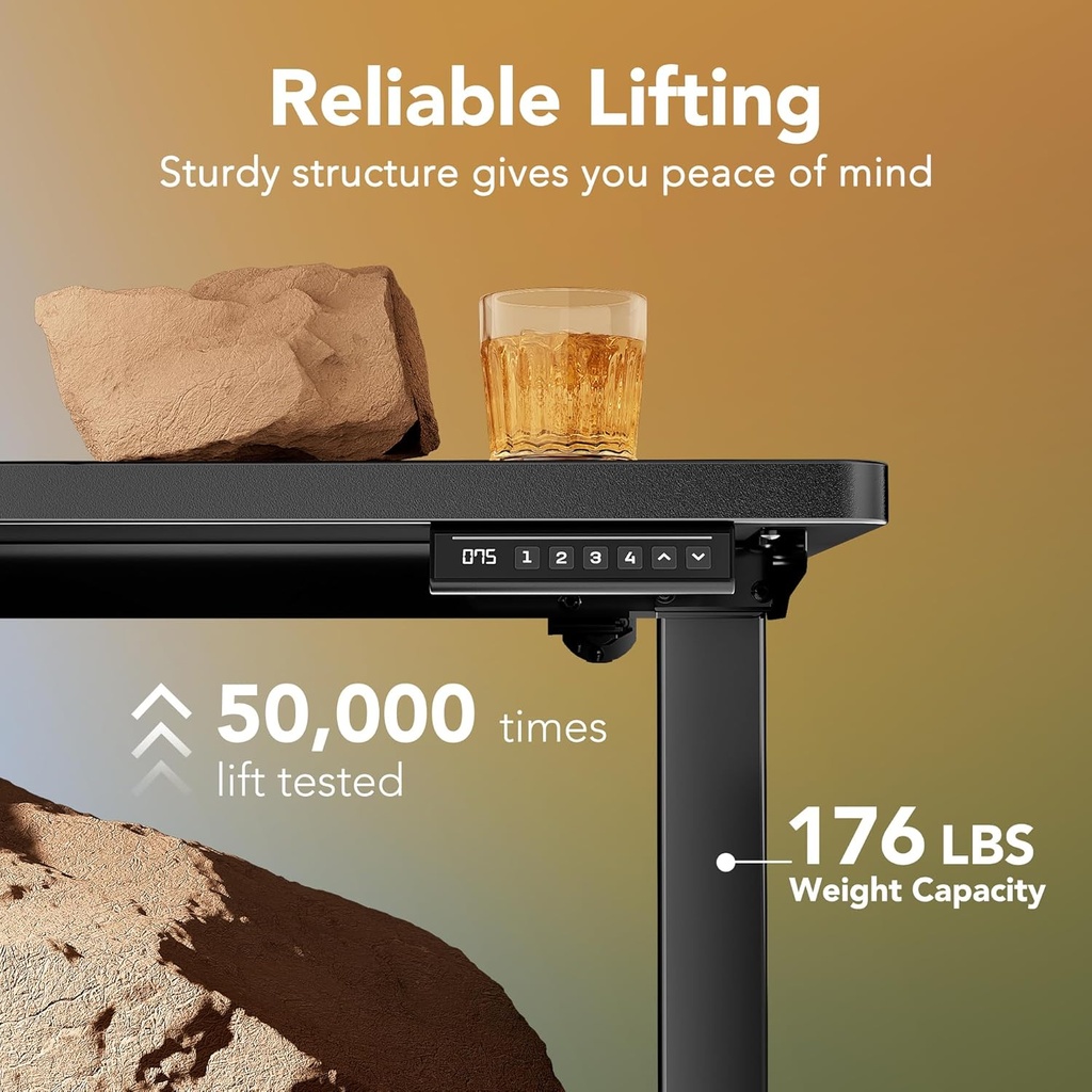 Escritorio Electrico Altura Ajustable HUANUO - 48"x24" - Negro